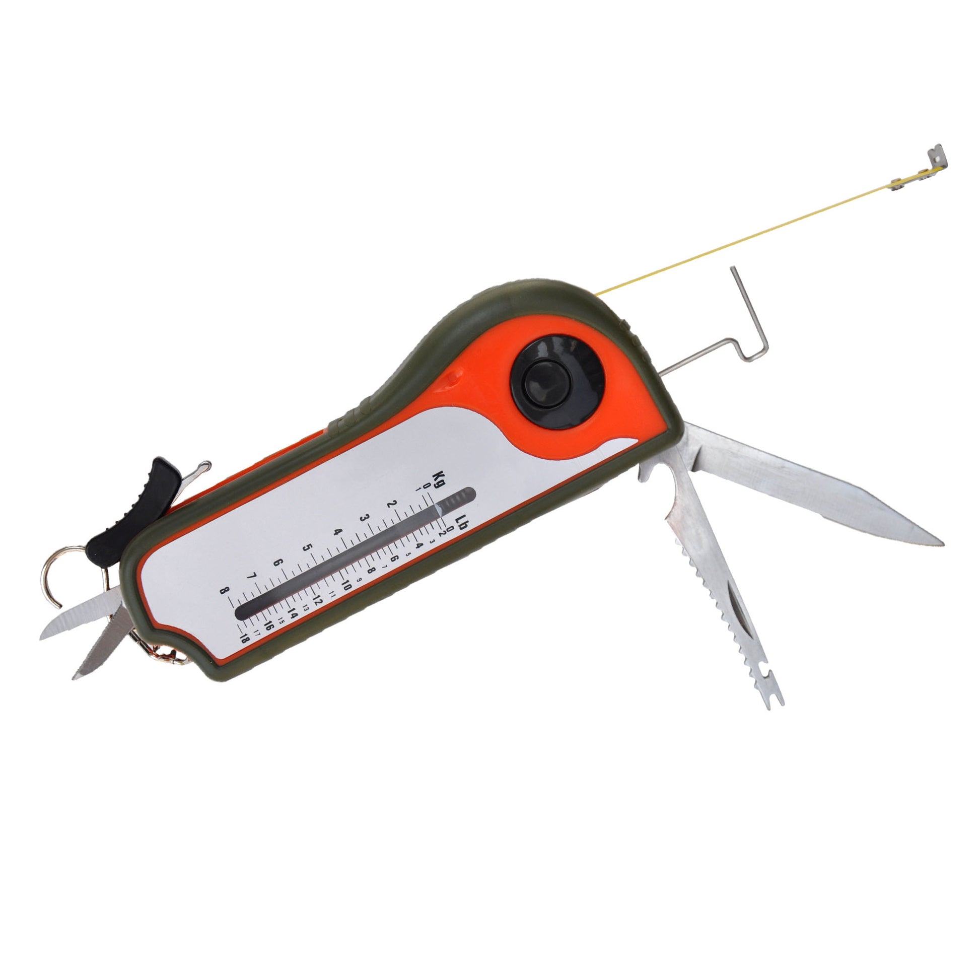 The fishing gift tool has a fish weight scale to see how big your catch is while on the water, Best fishers multi tool