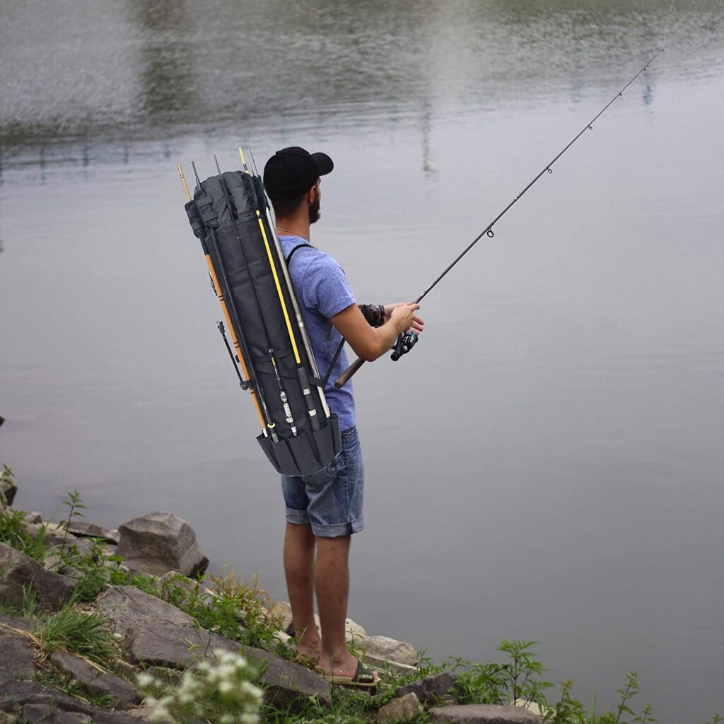 The fishing rod bag - rod and tackle organizer is a fisherman's best tool removing the need for countless separate boxes and bags for different fishing essentials, the all in one bag and organizer for every fishing essential, Best bag and organizer for fisherman