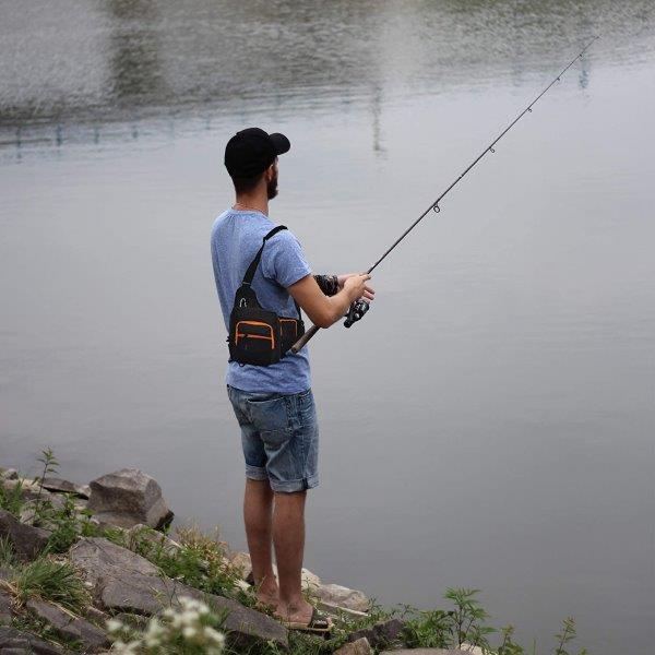 The fisherman's sling shoulder tackle bag is perfect for keeping you attention on the fish instead of your belongings, make sure to use the sling bag to store all your tools, valuables and more, Best fisherman sling bag