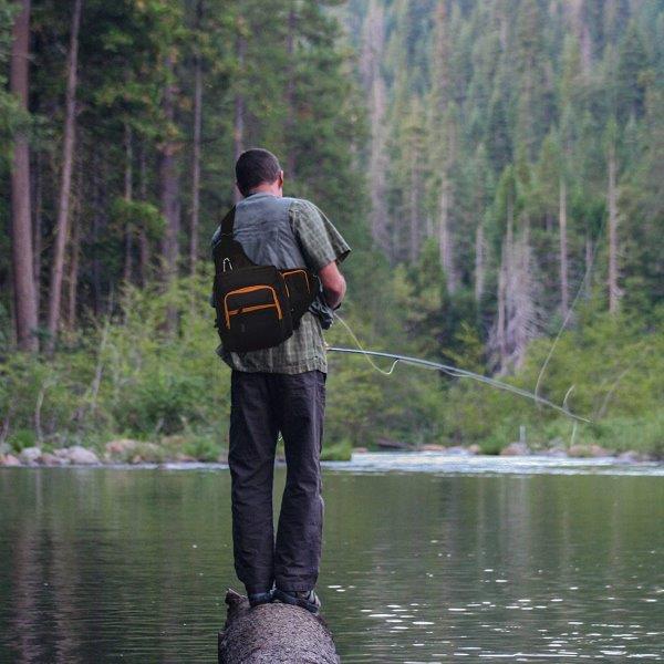 The fisherman's sling shoulder tackle bag is stylish and comfortable making it the perfect accessory for fishing, Best fishers sling bag