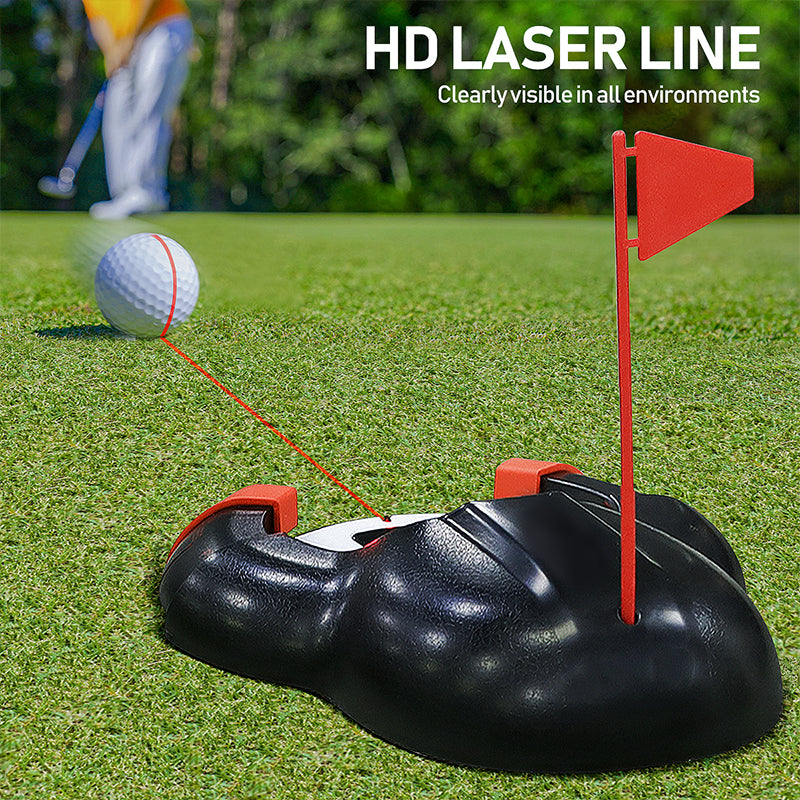 The automatic putter cup is equipped with a laser sight to help guide your putts and correct shot trajectories, improving accuracy and consistency during practice, Best putting practice tool