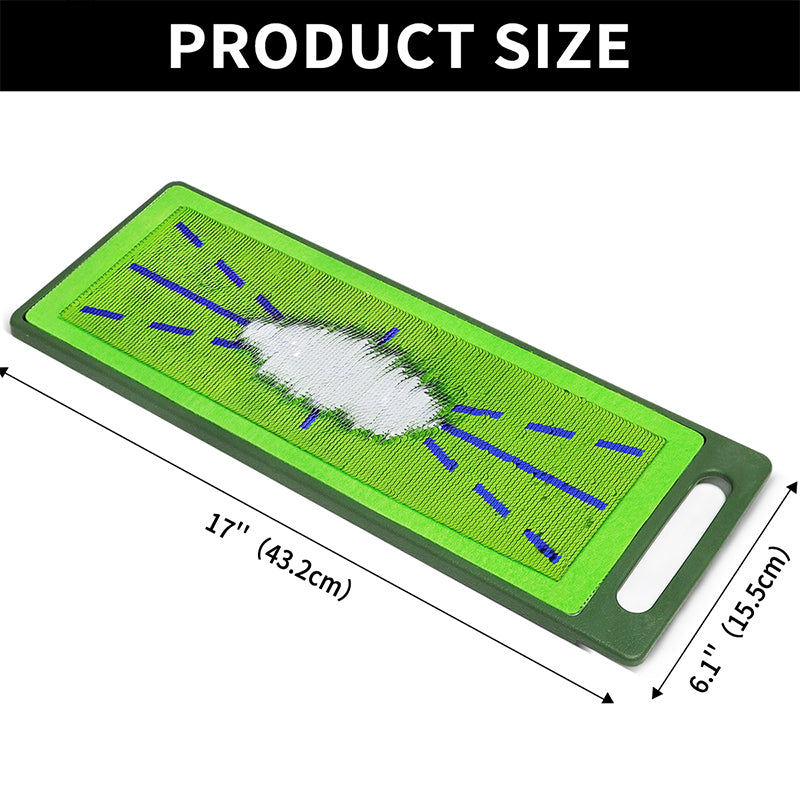 The golf impact mat comes with a fold-out carry hook to your golf bag and a clip for easy transport, making it simple to take the golf hitting mat wherever you go, Best portable impact mat for golf