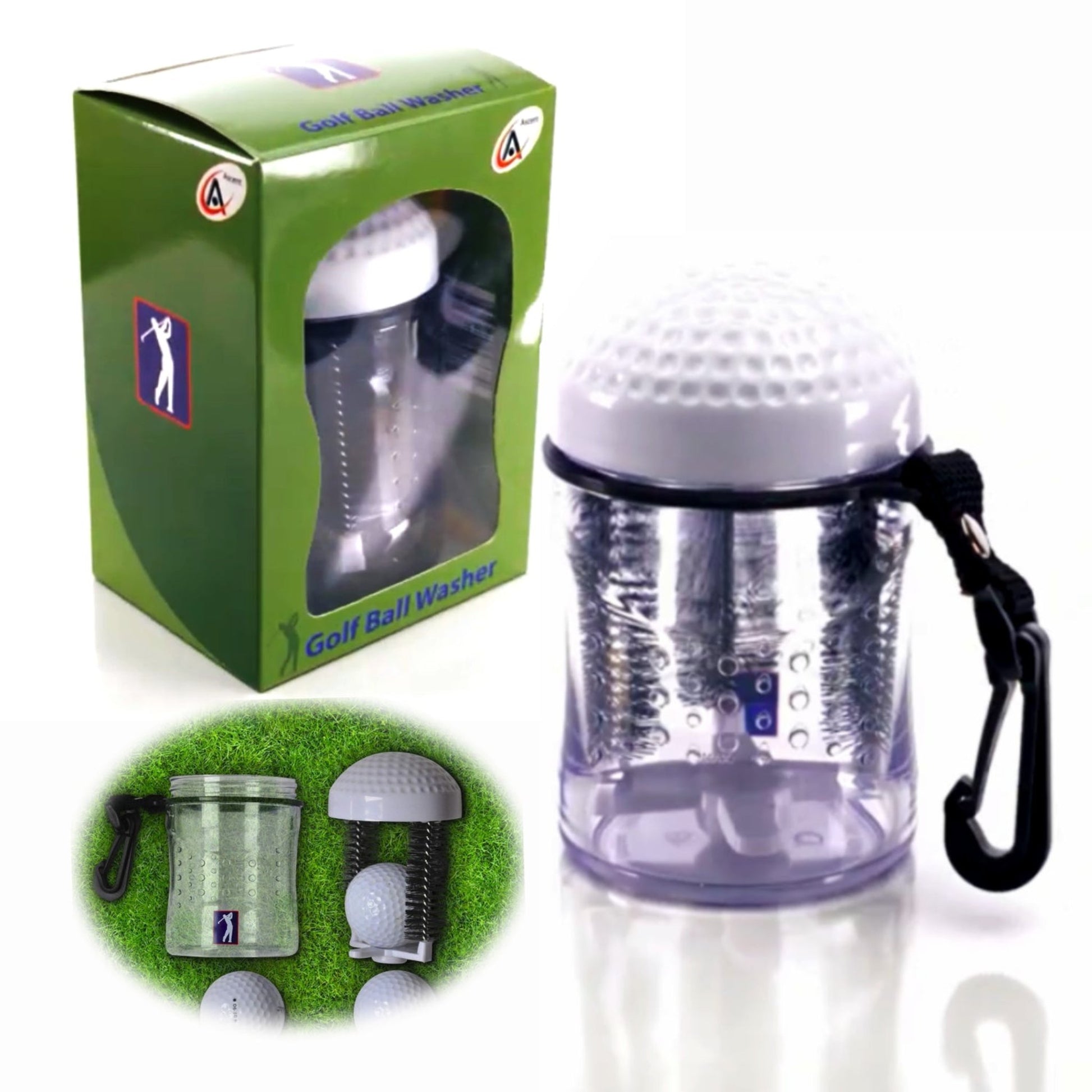 Golf ball cleaner components with brushes