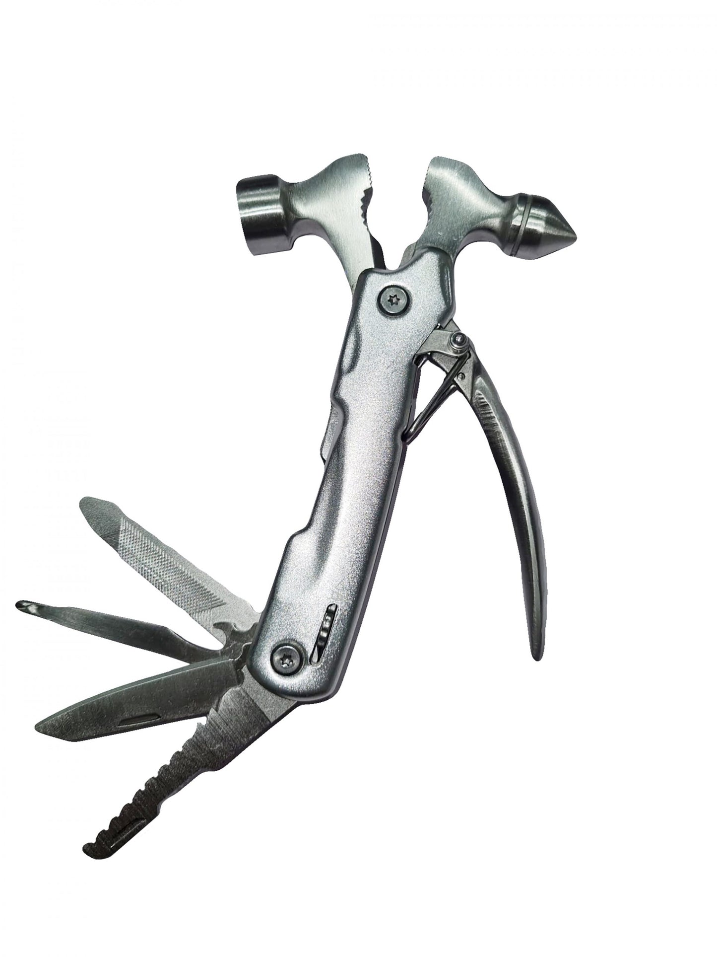 The 12-In-1 hammer multi tool fits your hand perfectly. It has a spring mechanism that allows for ease of use, Best handyman hammer multi tool