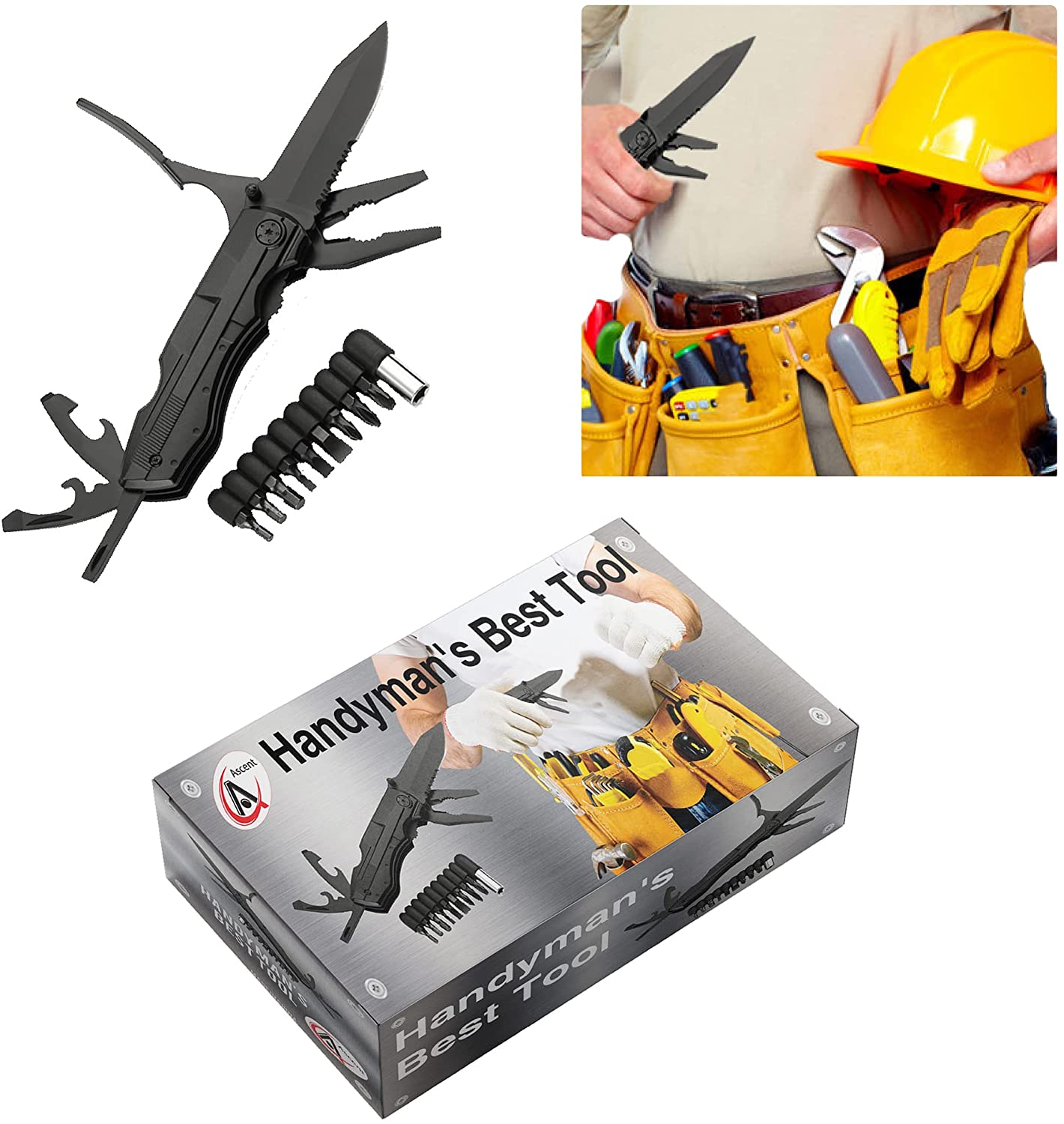 The 10-In-1 handyman multitool is the perfect portable handyman tool that can slide right into a work belt, Best portable handyman tool