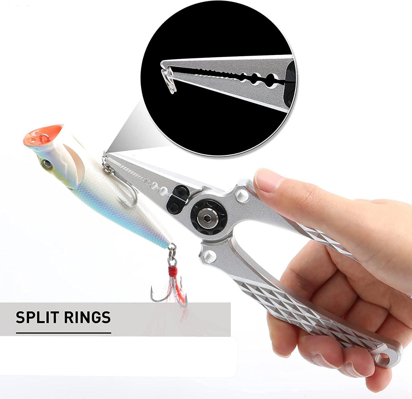 The clamp head fishing pliers are perfect for splitting rings, a useful tool with various features, Best clamp head plier tool