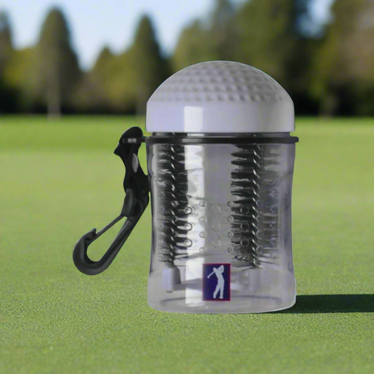 Compact design of the golf ball cleaner perfect for cleaning golf balls on the go, Best golf ball cleaner