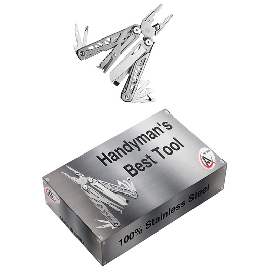 The 15-In-1 handyman multitool is well made in metallic stainless steel, this product is rust-proof and corrosion-resistant, it can also withstand the wear and tear of everyday use, Best 15 in 1 multi tool