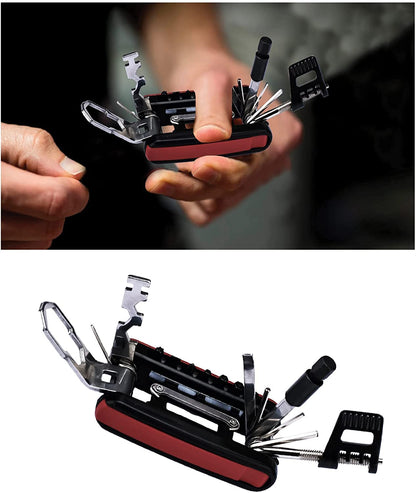 Bicycle multi tool shown open and compact making it the perfect portable kit, Best portable bike multi tool