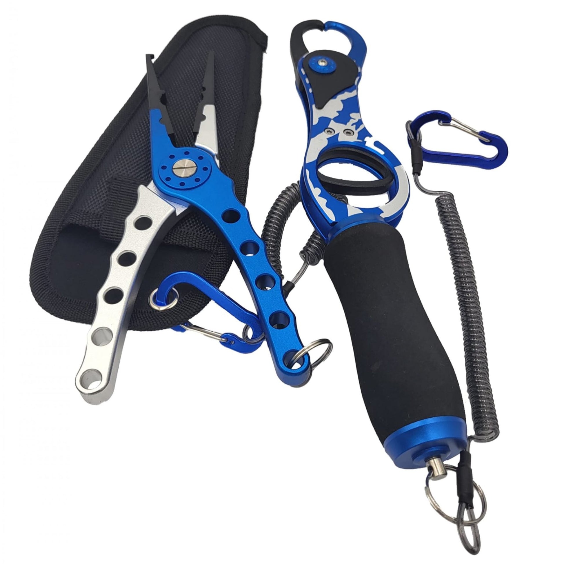 The fishing lip grip and pliers set is designed to safely and securely hold fish for removal or release, these pliers are made from durable, corrosion-resistant materials and feature a non-slip grip for added control, Best fishing lip grabber set