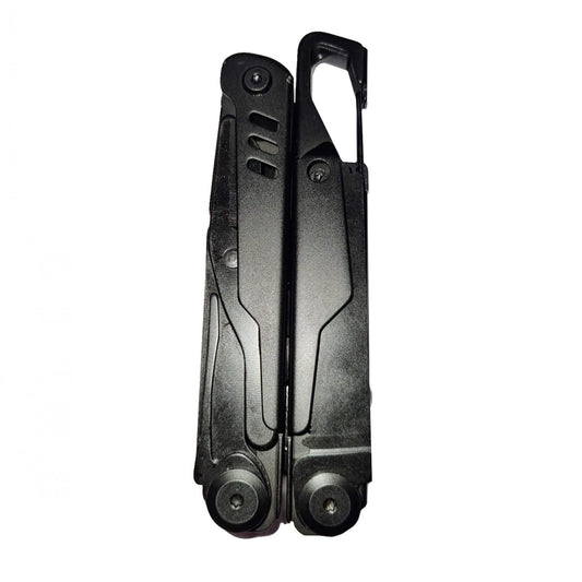 The 8-In-1 pliers multi tool features needle nose pliers, standard pliers, a wire cutter, a knife, a saw, a file, folding scissors, and a belt clip, Best pliers multi tool