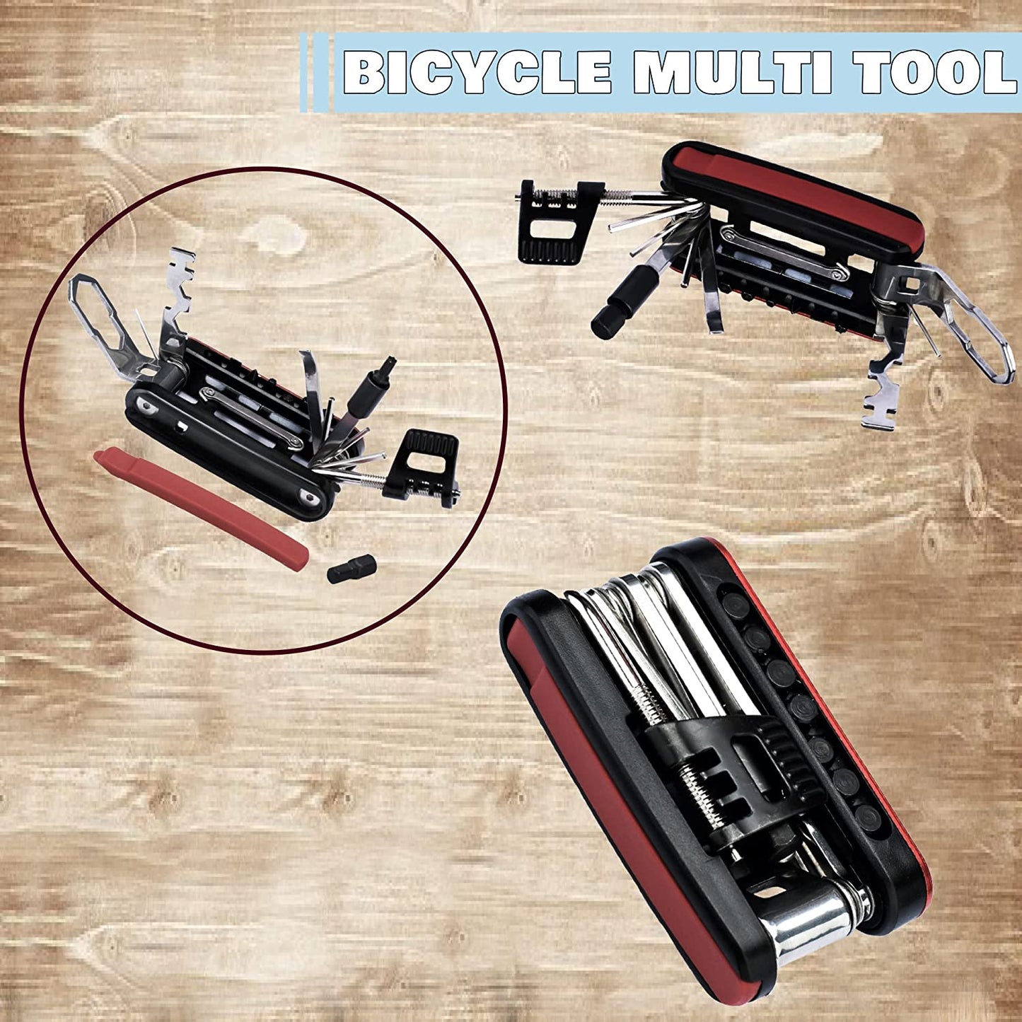 Bicycle multi tool shown up close with all it's features displayed, Best portable bike tool kit