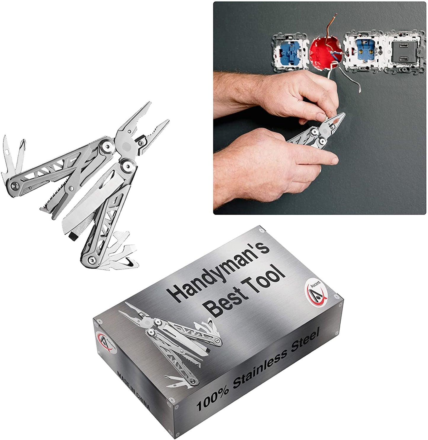 The 15-In-1 handyman multitool is fully equipped for any task yet remains compact and portable fitting right into a handyman belt, Best portable handyman multi tool