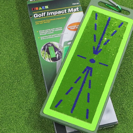 The golf impact mat is ideal for refining swing techniques, this golf hitting mat provides a stable and durable platform that resists slippage, ensuring consistent practice conditions, a superior choice for both novice and experienced golfers, Best golf impact mat for swing practice