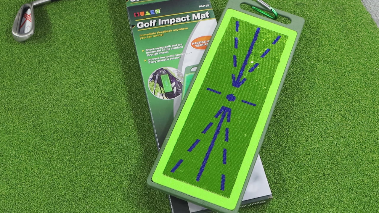 The golf impact mat is ideal for refining swing techniques, this golf hitting mat provides a stable and durable platform that resists slippage, ensuring consistent practice conditions, a superior choice for both novice and experienced golfers, Best golf impact mat for swing practice